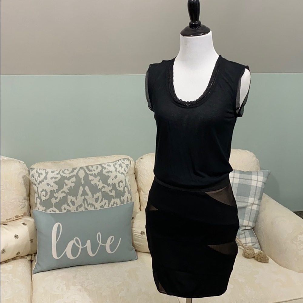 BCBG Maxazria Dress with Black/Tan Bandage Skirt